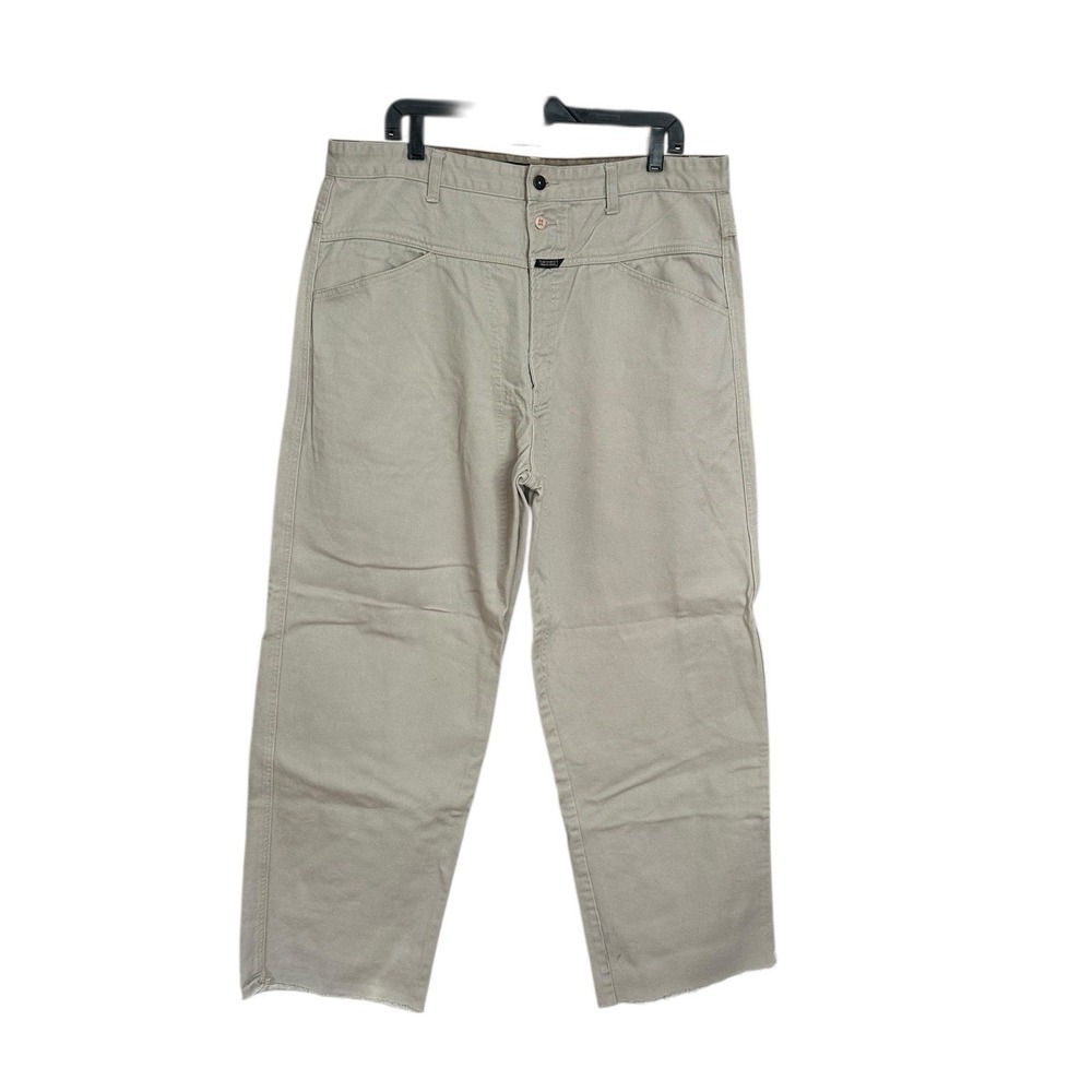 Marithe Francois Girbaud Jeans Womens 38x29 Khaki 100% Cotton USA Vintage #P10-8